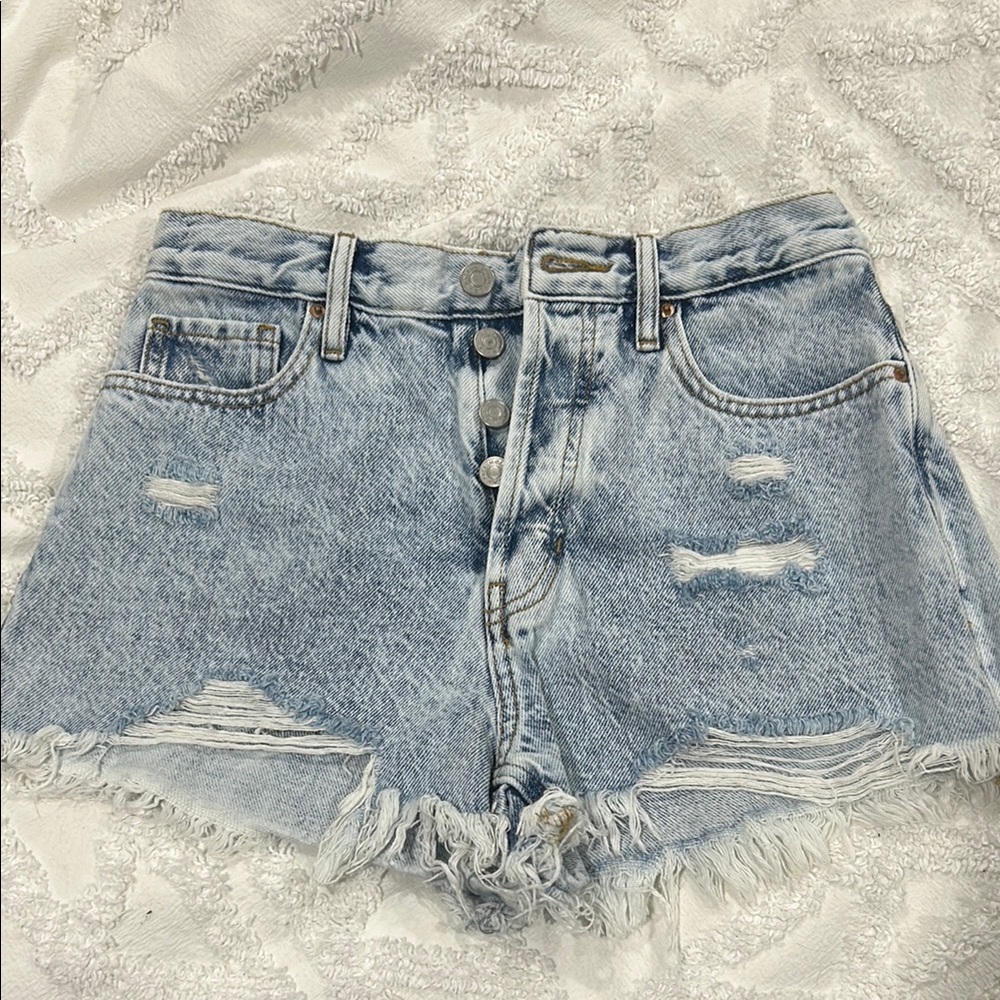 Denim Distressed Women Shorts